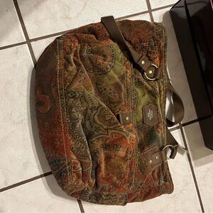 Brown Paisley Fossil Bag
